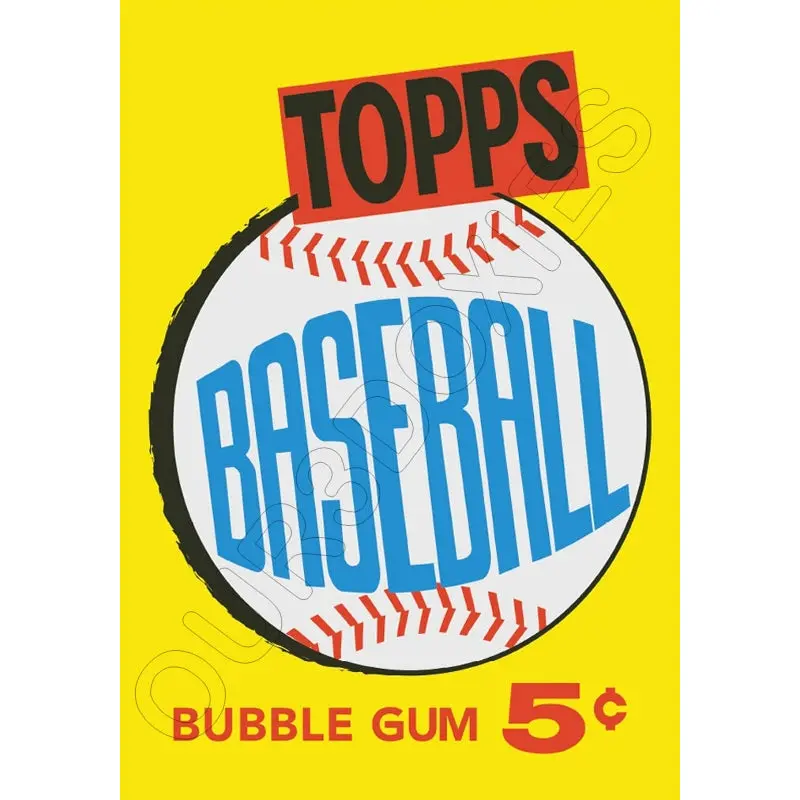 1960 Topps Baseball Wax Pack Wrapper Store Counter Advertising Standup Sign - 1011