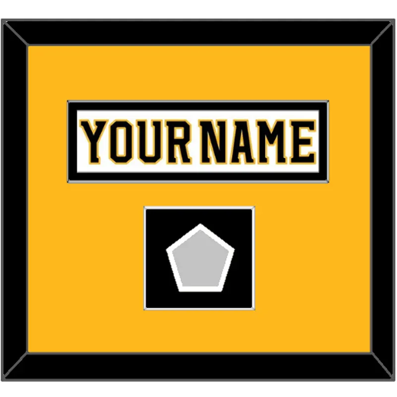 Boston Nameplate & 2011 Stanley Cup Champions Patch - Road White (2007-2017) - Single Mat 3
