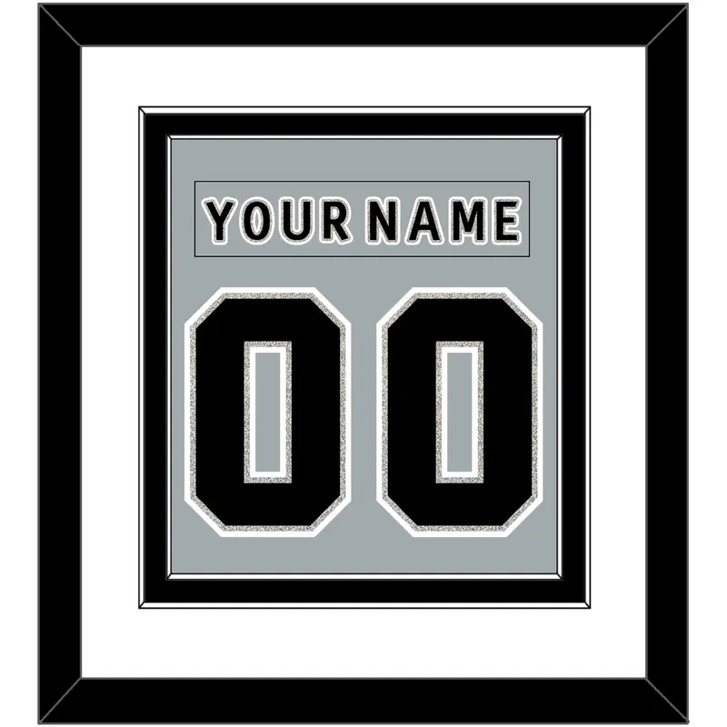 Los Angeles Nameplate & Number (Back) Combined - Alterante Gray (2018-2021) - Double Mat 1