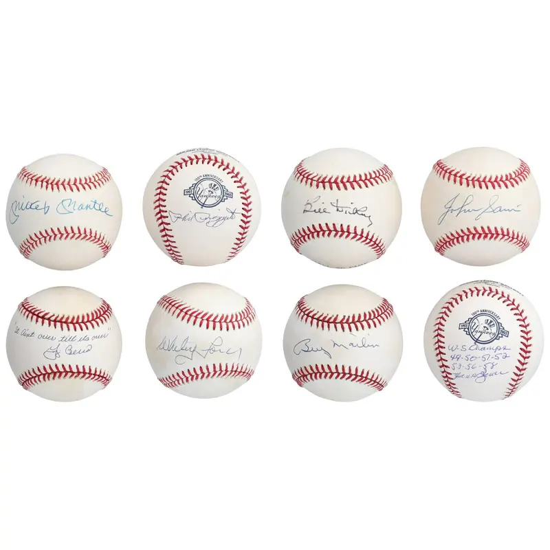 1953 New York Yankees WS Champs Team Signed Baseball Collection 35 Balls JSA COA