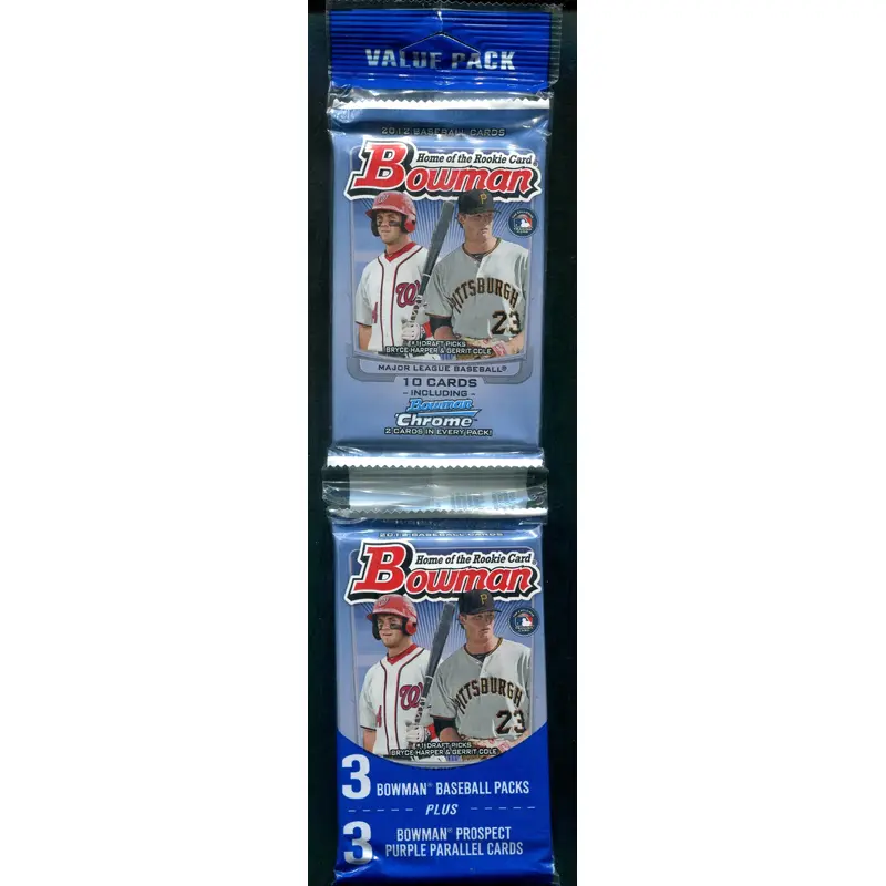 2012 Bowman Baseball Unopened Value Hanger Pack (3/10 plus 1/3)