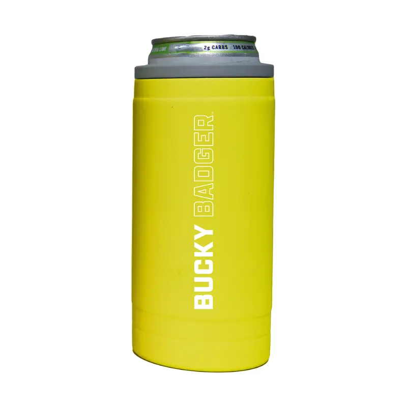Wisconsin 12oz Cru Stacked Soft Touch Slim Coolie