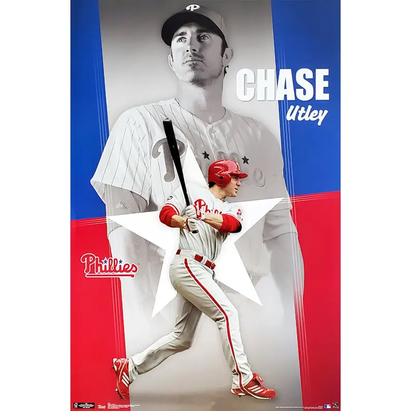 Chase Utley "Philly Proud" Philadelphia Phillies Baseball Action Poster - Costacos 2011