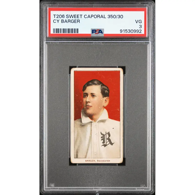 Cy Barger 1909-11 T206 Sweet Caporal 350/30 PSA 3 Very Good