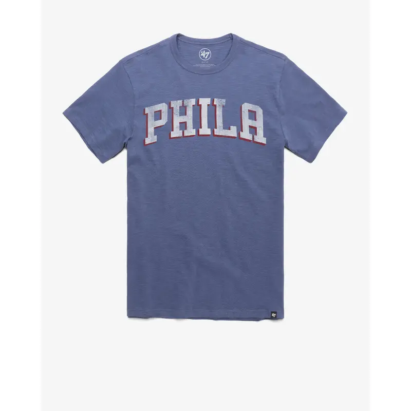 PHILADELPHIA 76ERS GRIT WORDMARK '47 SCRUM TEE