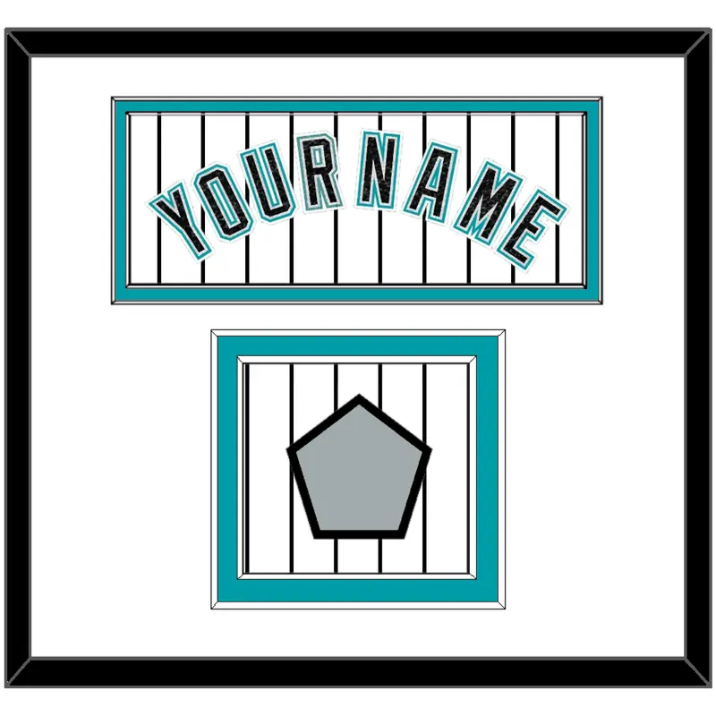 Florida Name & World Series Patch - Home White Pinstripes (2003-2011) - Double Mat 1