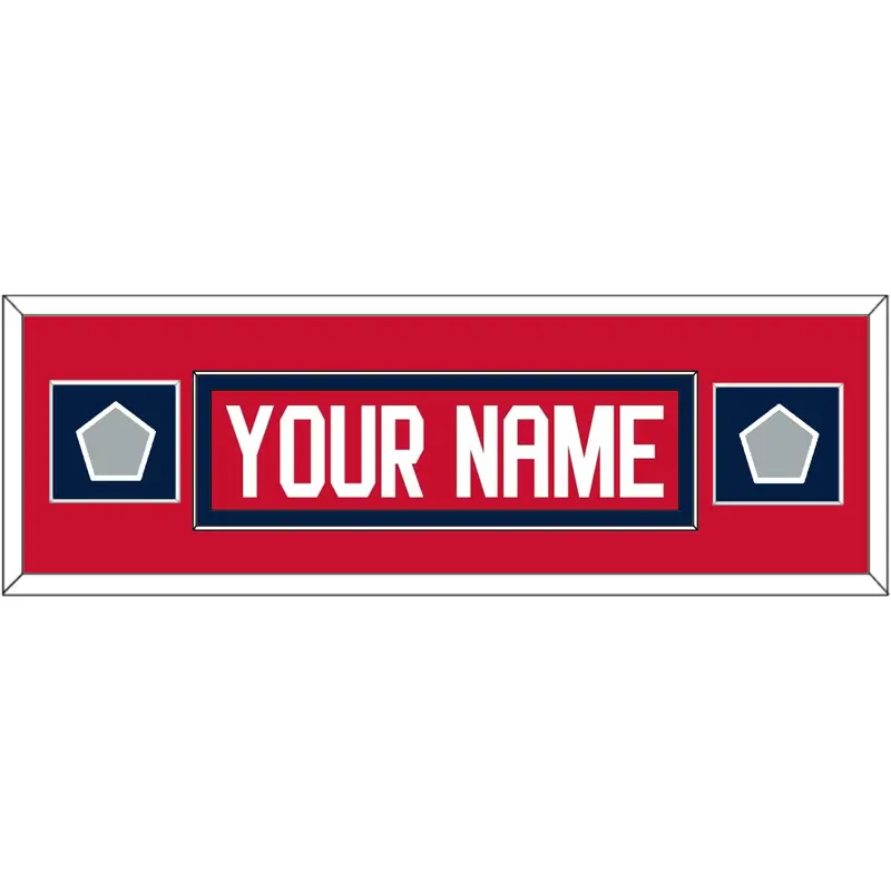 Florida Nameplate & 2 Stanley Cup Champions Patches - Home Red - Single Mat 4