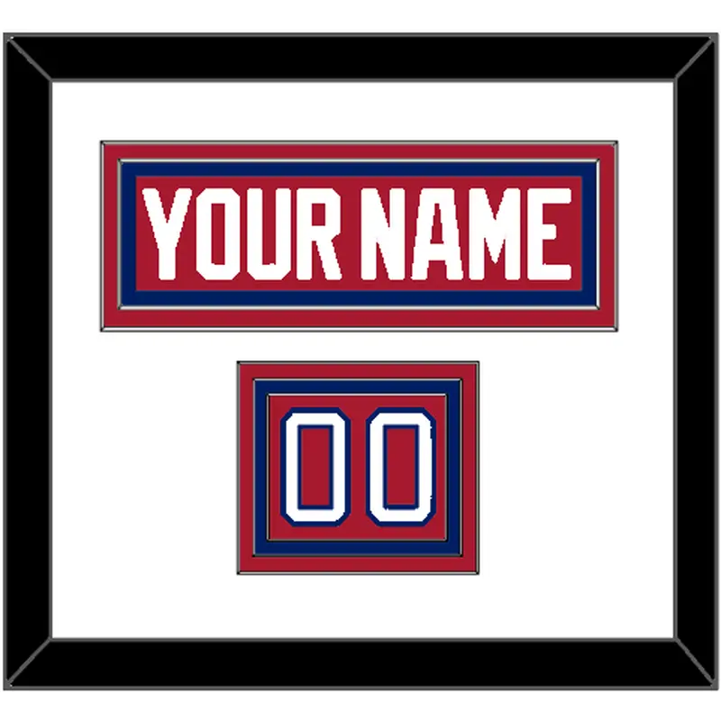 Montreal Nameplate & Number (Shoulder) - Road Red (1984-1997) - Triple Mat 1