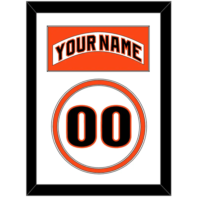 San Francisco Nameplate & Number - Home White (1983-1993) - Double Mat 1