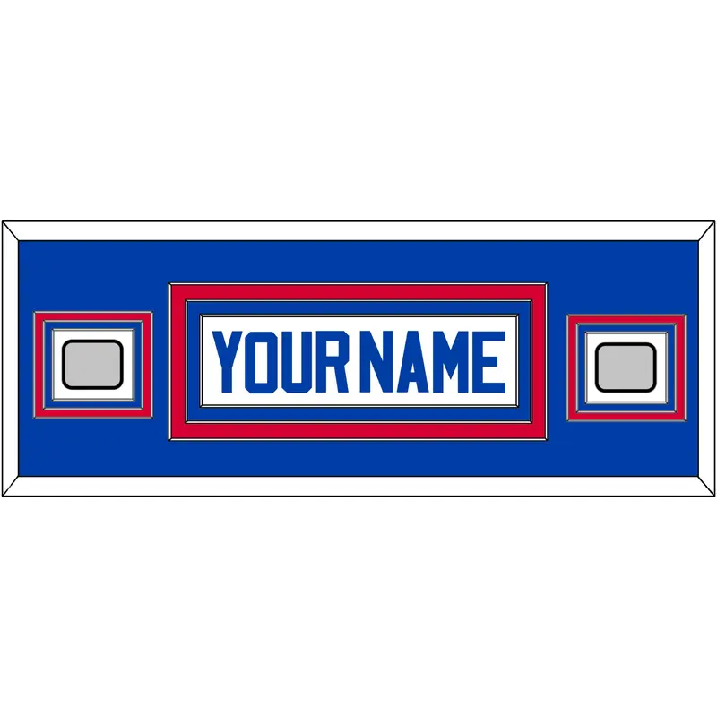 Detroit Name & 2 Champions Trophy Patches - Home White (1983-1996) - Triple Mat 4