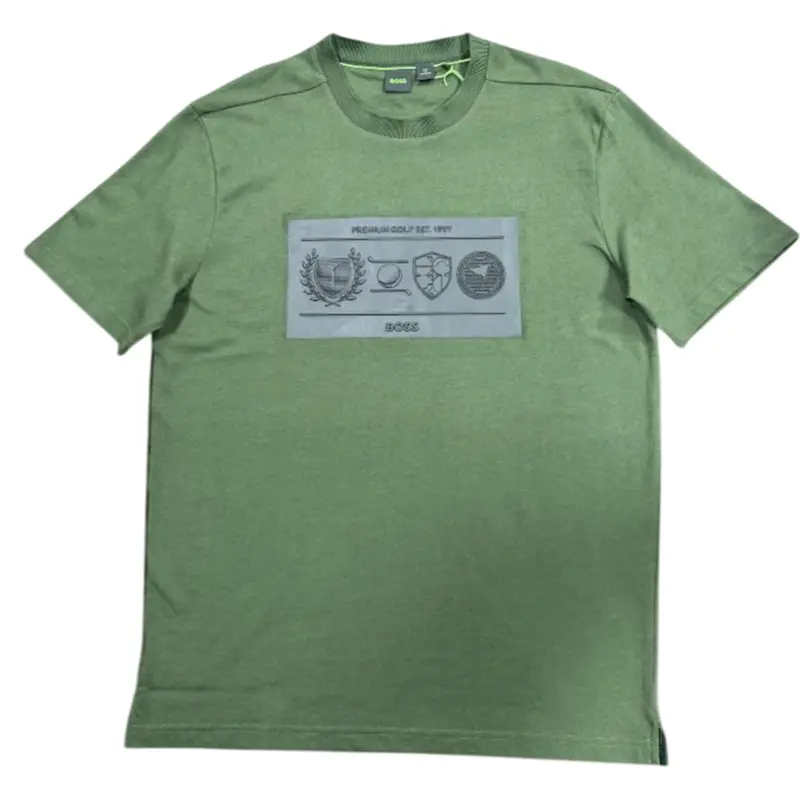 HUGO BOSS GREEN T-SHIRT MEN TEE HERITAGE 50538112355