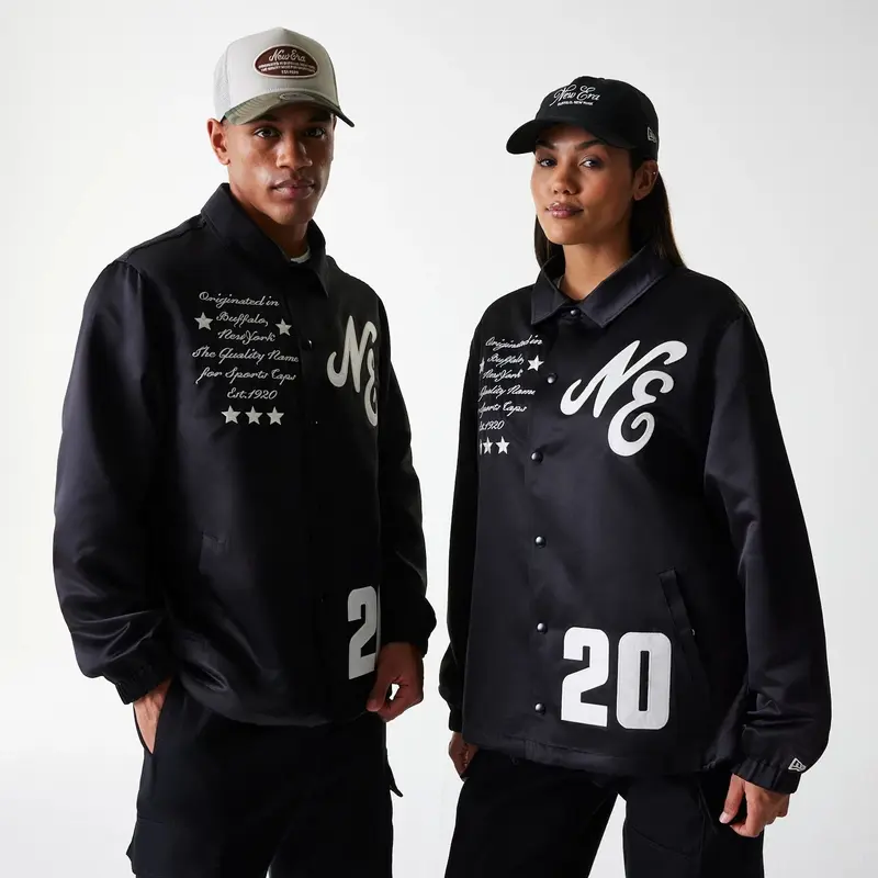 New Era Black Coaches Jacket