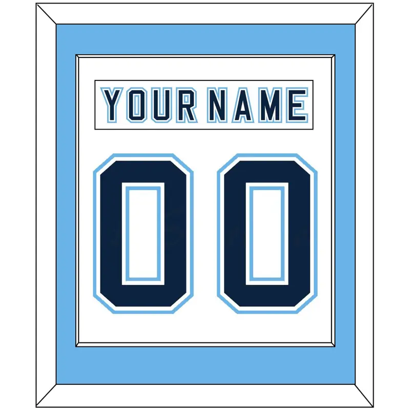 Maine Nameplate & Number (Back) Combined - Home White - Single Mat 1