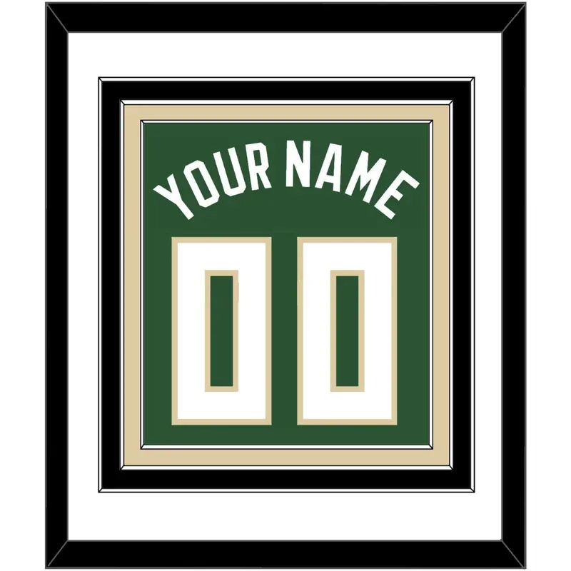 Milwaukee Name & Number - Green Icon - Triple Mat 1