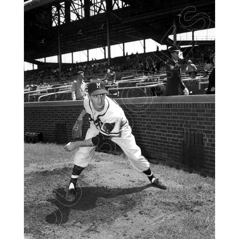 Warren Spahn 8X10 Photo - 1954 Milwaukee Braves - 1396