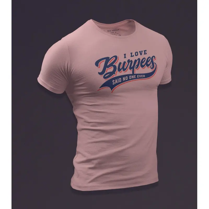Men's burpees Workout T-shirt (Salmon) Wod Armour | Kibi Sports