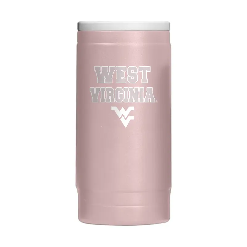 West Virginia  Stencil Powder Coat Slim Can Coolie