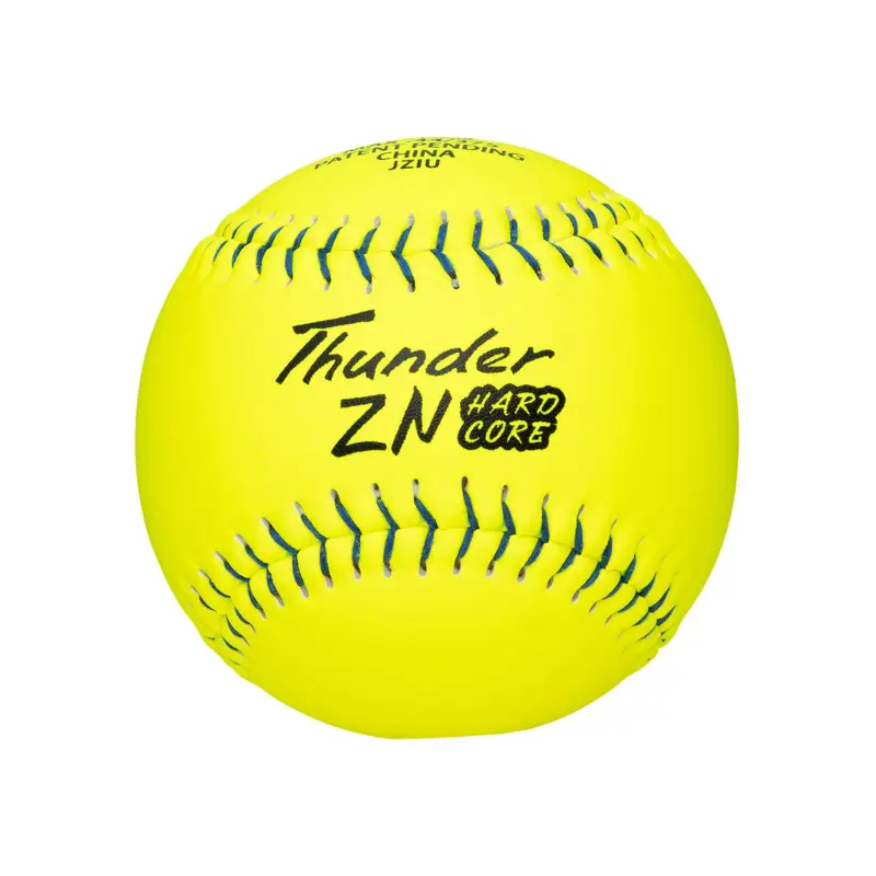 Dudley Thunder ZN Blue Stitch Hardcore 44/375 12" Slowpitch Softballs - 412HBN