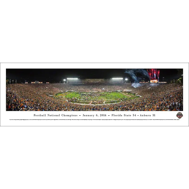 Florida State Seminoles 2014 BCS Game National Champs Panoramic Poster - Blakeway