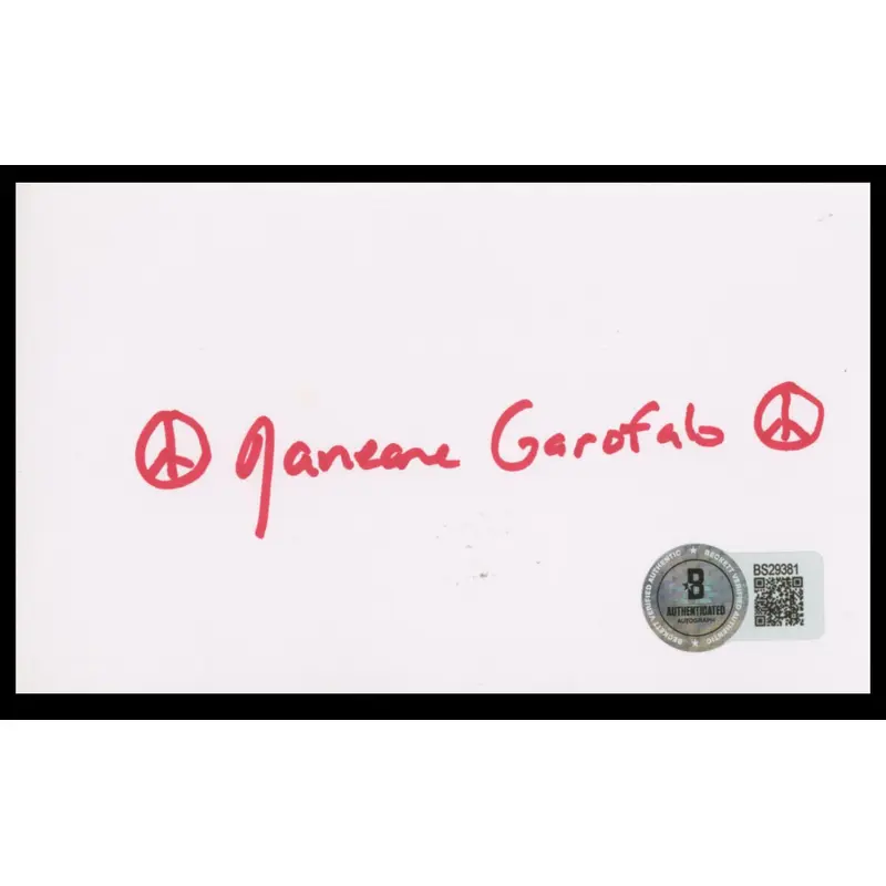 Janeane Garofalo The Truth about Cats & Dogs Signed 3x5 Index Card BAS #BS29381