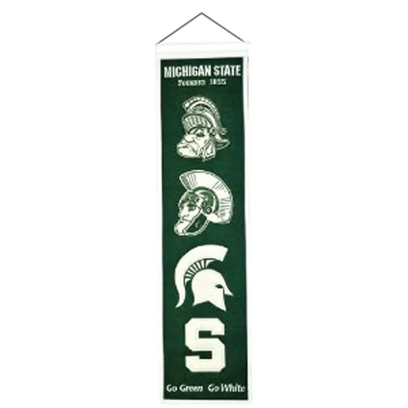 Michigan State Spartans Logo Evolution Heritage Banner
