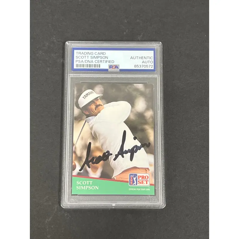 1991 Pro Set #125 Scott Simpson Signed Card PSA/DNA Slabbed AUTO Golf