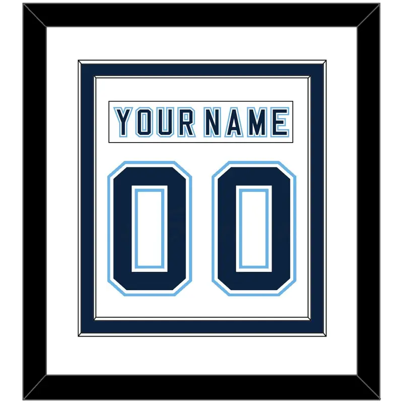 Maine Nameplate & Number (Back) Combined - Home White - Double Mat 2