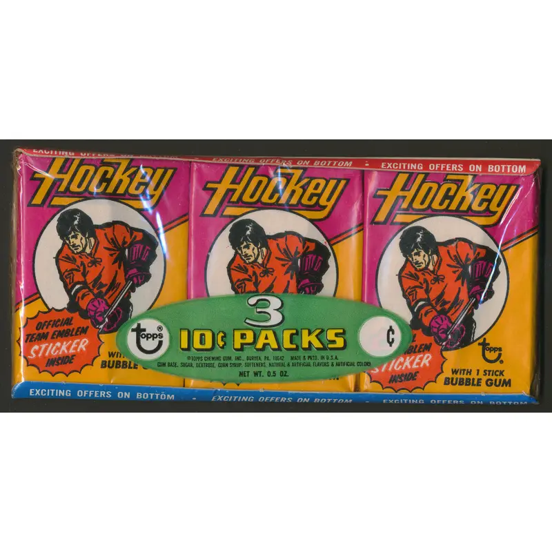 1973/74 Topps Hockey Unopened Wax Pack Tray