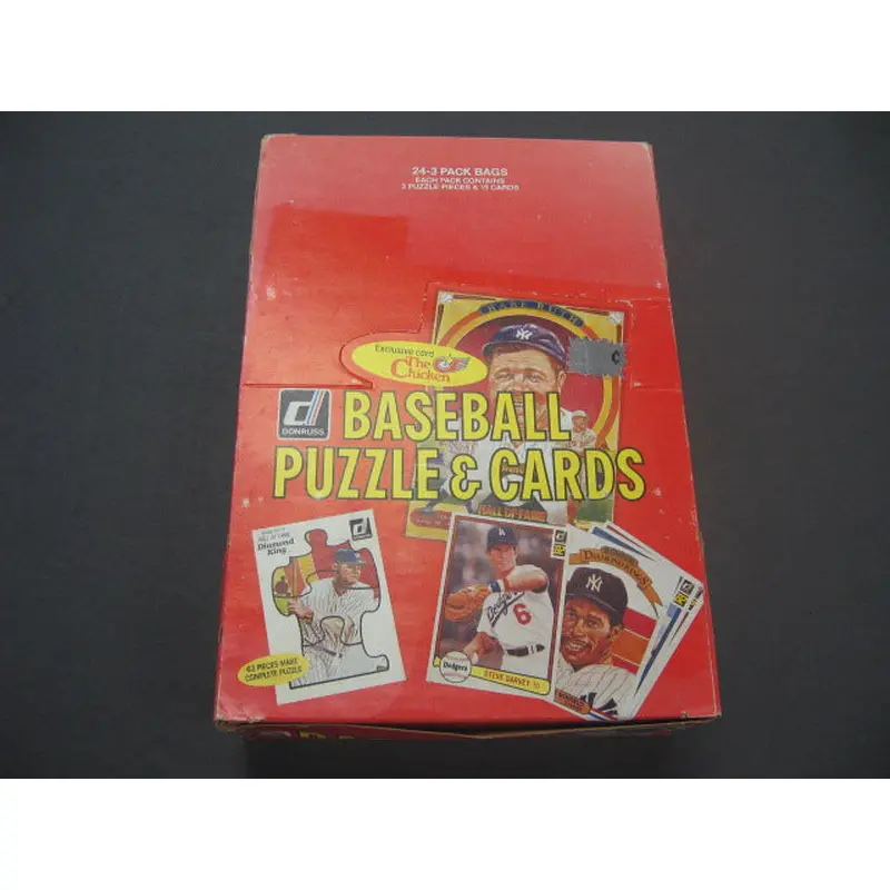 1982 Donruss Baseball Grocery Wax Pack Rack Pack Box