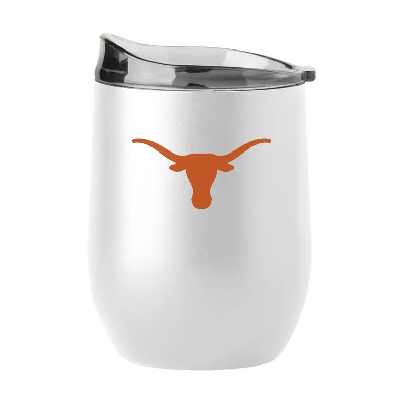 Texas 16oz Swagger White Powder Coat Curved Beverage