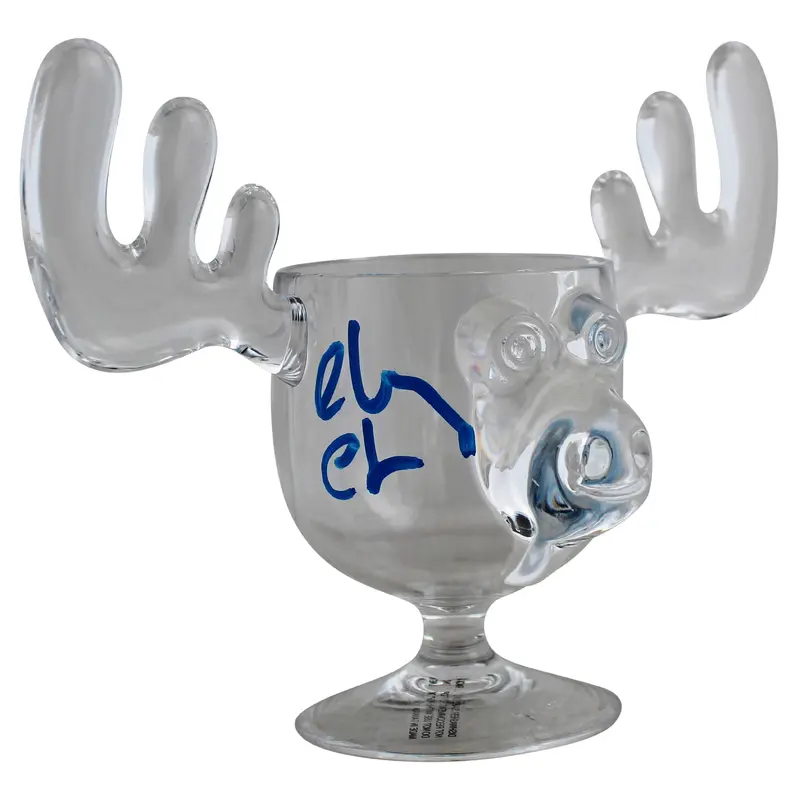 Chevy Chase Christmas Vacation Signed Acrylic Moose Mug BAS Witnessed #WM69494