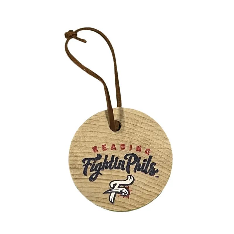 Reading Phillies Wooden Ornament