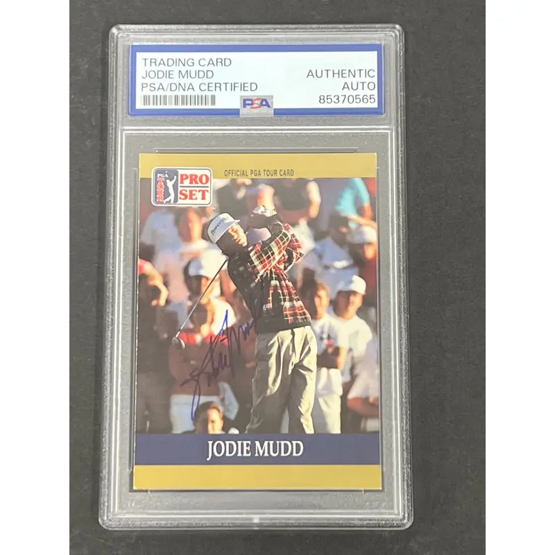 1990 PGA Tour Pro Set #42 Jodie Mudd Signed Card PSA/DNA Autographed Slabbed Golf