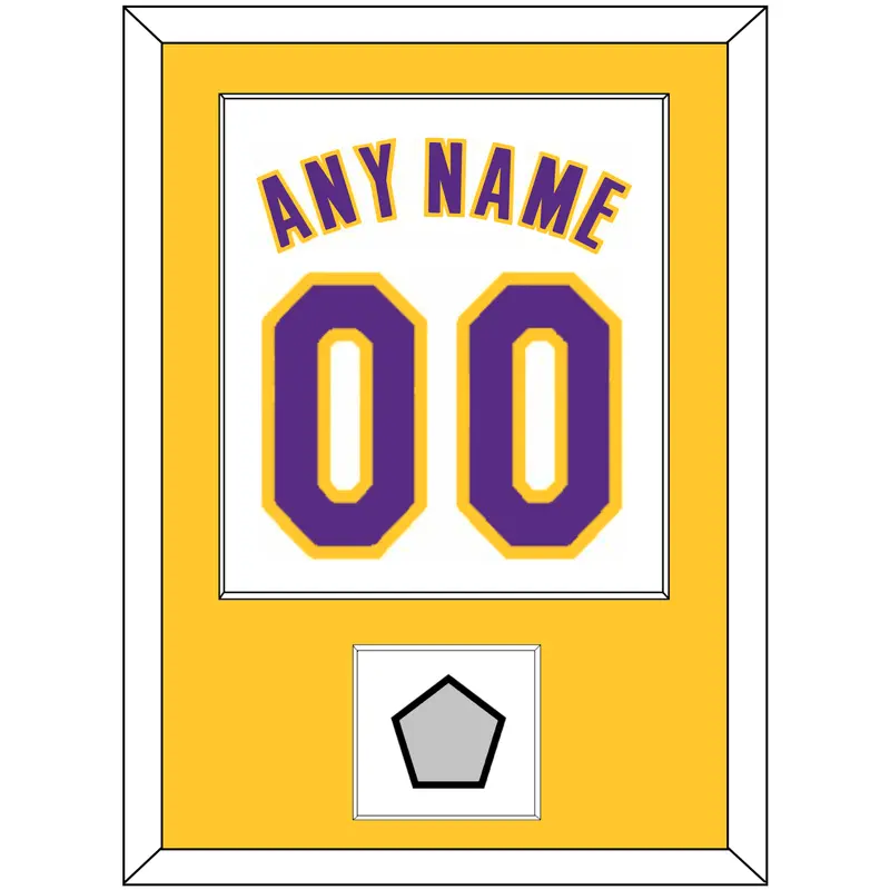Los Angeles Name & Number With Finals Patch - Alternate White (2002-2018) - Single Mat 2