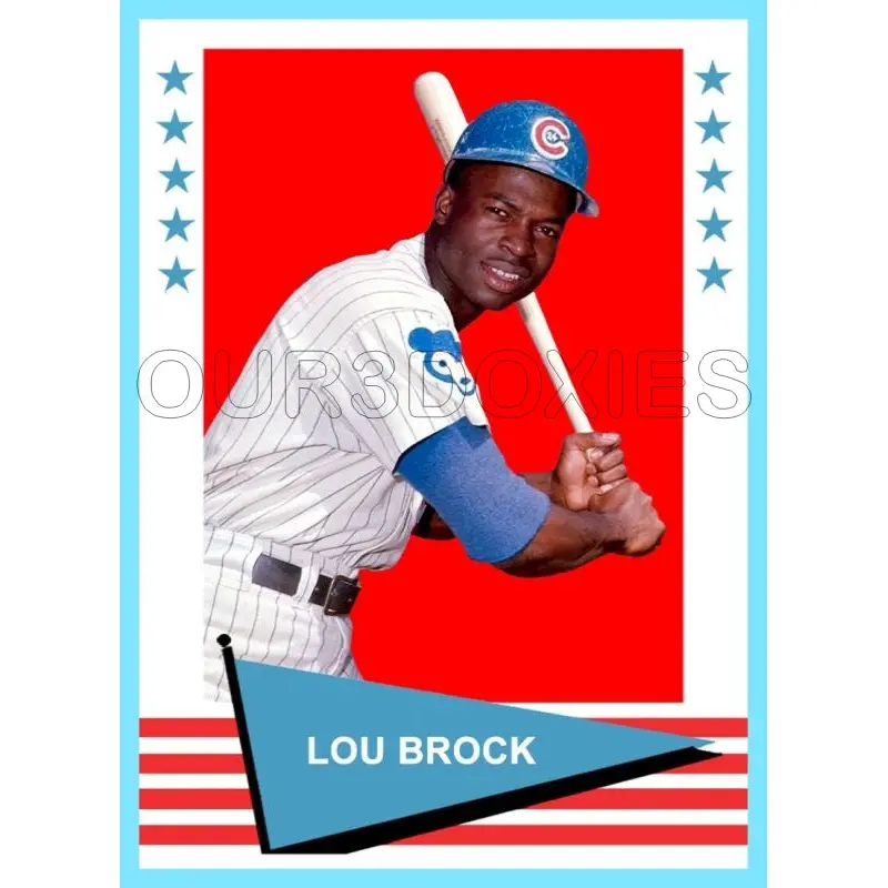 Lou Brock 1961 Fleer Custom Card - 4217