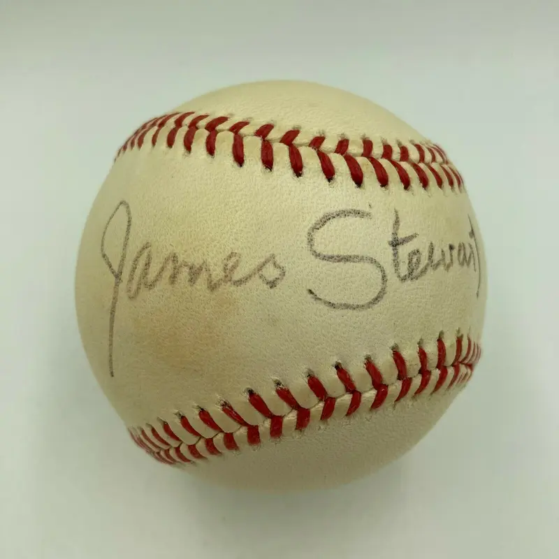 James Jimmy Stewart "Monte Stratton" Signed Autographed Baseball With JSA COA