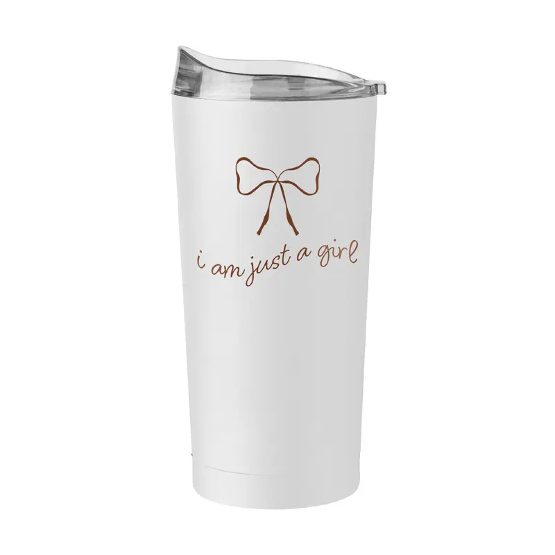 Just a Girl Neutral Bow 20oz Powder Coat Tumbler
