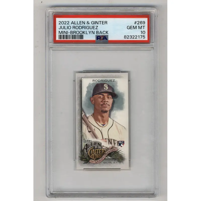 Julio Rodriguez 2022 Allen and Ginter Mini-Brooklyn Back 23/25 PSA 10 Gem Mint