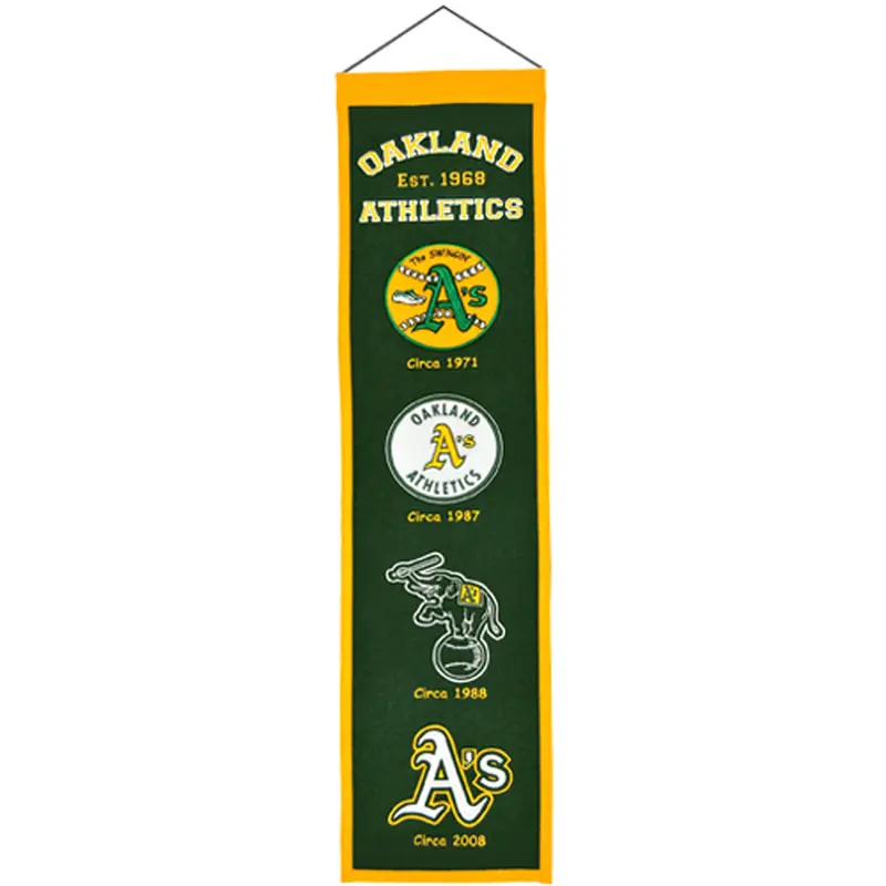 Oakland A's Logo Evolution Heritage Banner