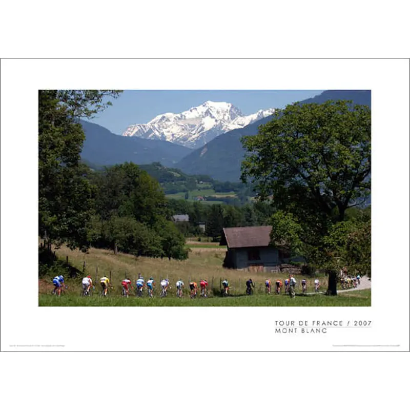Tour de France "Mont Blanc" Cycling Poster Print (2007) - Graham Watson