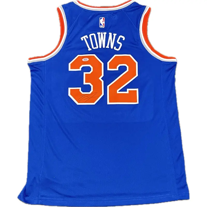 Karl Anthony Towns Signed Jersey PSA/DNA New York Knicks Autographed