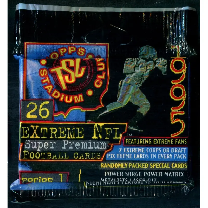 1995 Topps Stadium Club Football Unopened Series 1 Jumbo Pack (26)