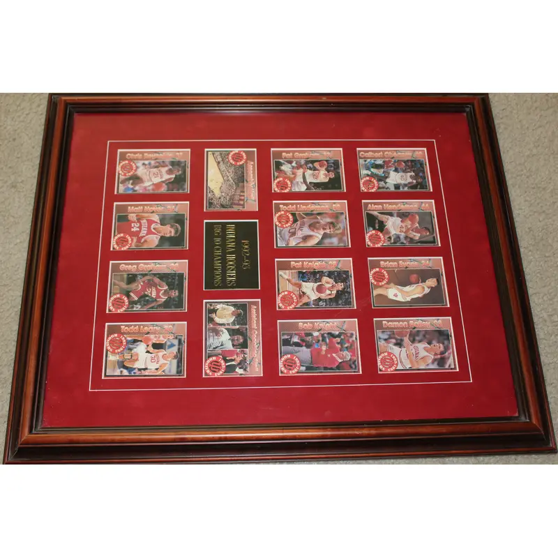1992-93 Indiana University Basketball Framed Card Set
