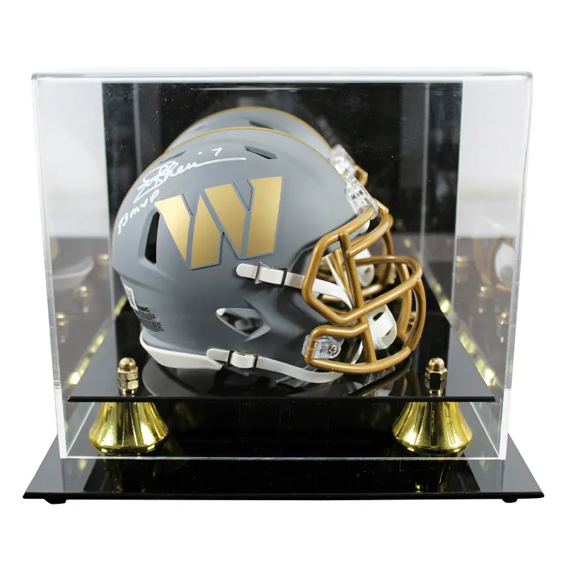 Joe Theismann "83 MVP" Signed Slate Speed Mini Helmet w/ Case BAS Witness