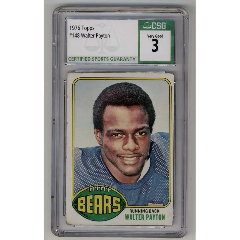 Walter Payton 1976 Topps #148 CSG 3 Very Good
