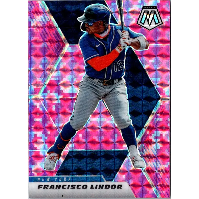 2021 Panini Mosaic Pink Camo Francisco Lindor #101