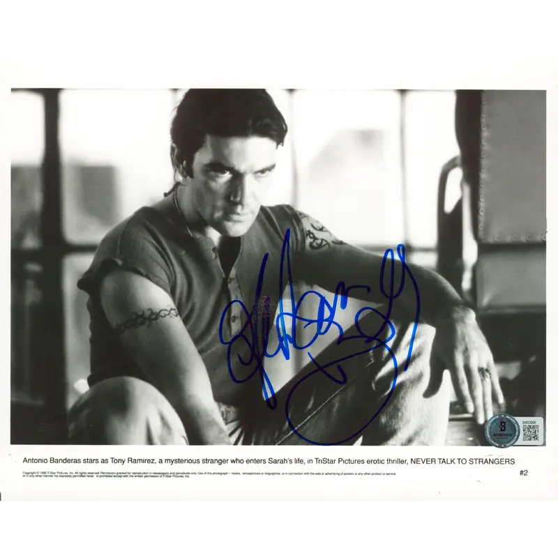 Antonio Banderas Never Talk To Strangers Signed 8x10 Photo BAS #BM33995