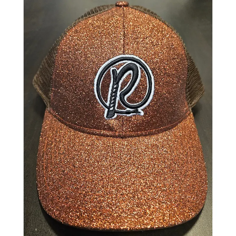 Copper Glitter Rawhide R Hat