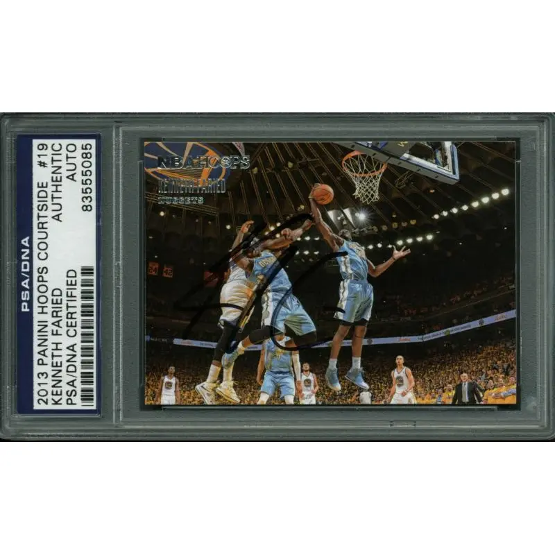 Nuggets Kenneth Faried Signed Card 2013 Panini Courtside #19 PSA/DNA Slabbed