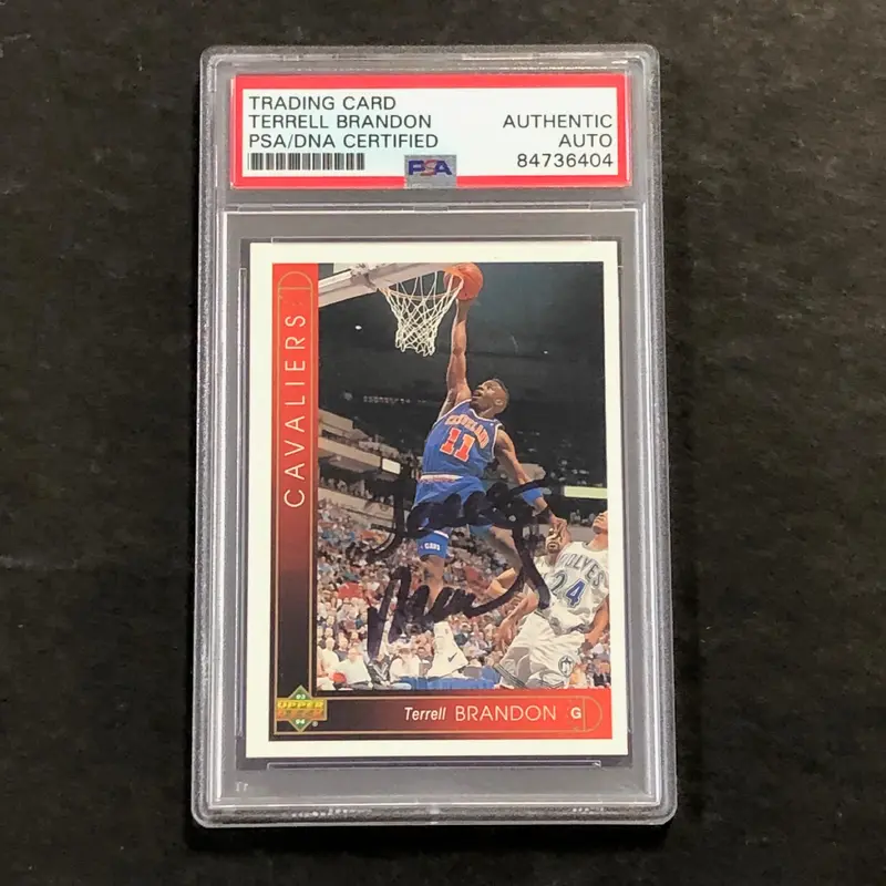 1993-94 Upper Deck #22 Terrell Brandon Signed Card AUTO PSA/DNA Slabbed Cavaliers